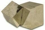 Shiny, Natural Pyrite Cube Cluster - Navajun, Spain #304078-1